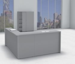 Bancone angolare 90 dim 92 x 92 x 112 colore grigio