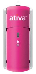 USB Flash drive Flip Ativa rosa 4 GB