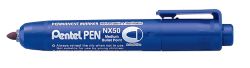 Marcatore permanente Pentel monocolore a scatto colore blu conf da 12 pz
