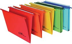 Cartelle sospese Joker Bertesi cassetto 39 cm fondo V colore rosso conf da 25 pz