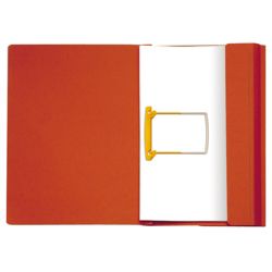 Cartelline Secolor con Jalema clip colore rosso in conf da 10 pz