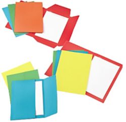 Cartelline a 3 lembi Niceday in cartoncino bristol colore arancione fto 25 x 345