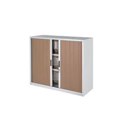 Armadio metallico 2 ripiani larghezza 120 cm colore ciliegio