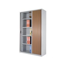 Armadio metallico 4 ripiani larghezza 100 cm colore ciliegio