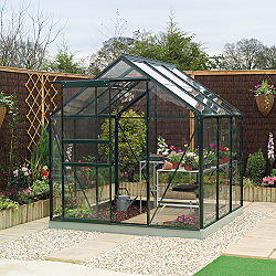 6x6 Green Greenhouse Frame - Home Delivered, 08841B