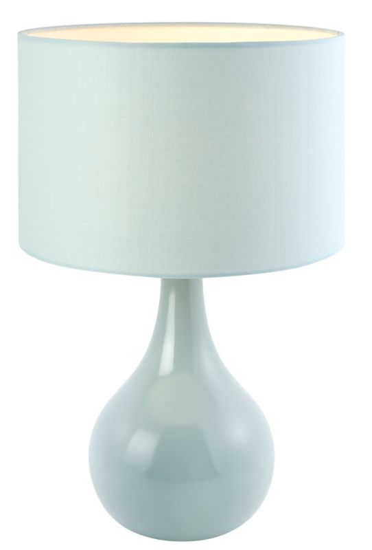 Portia Duck Egg Blue Table Lamp | Departments | DIY at B&Q